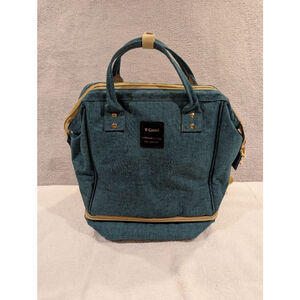 V-Coool Professional Cooler Bag Baby Bag Teal Beige Cooling Pocket Tote Backpack